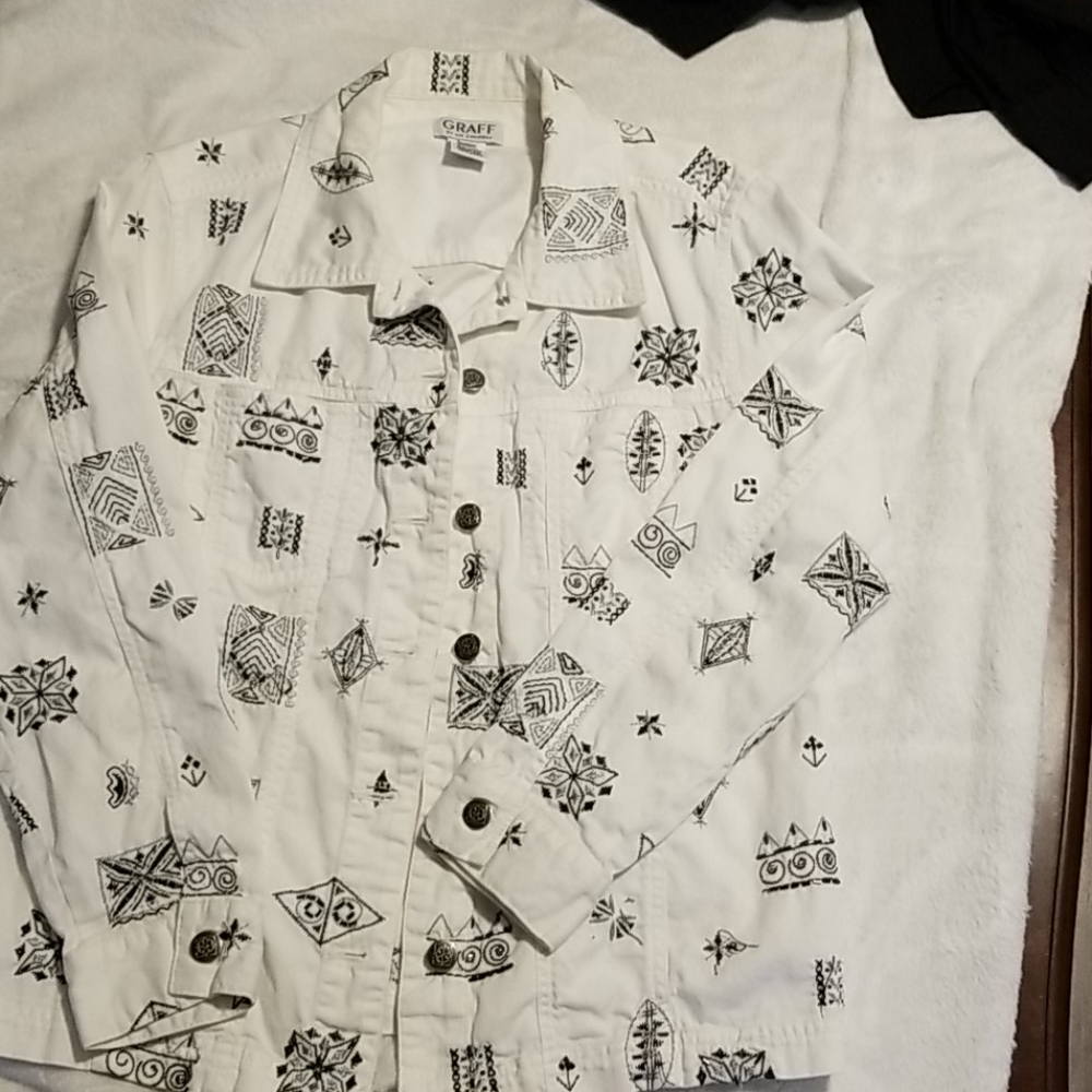 Graff white jean jacket